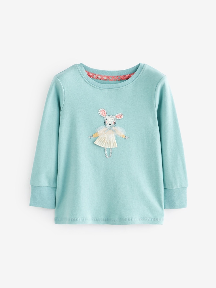 Blue/Pink Mouse Long Sleeve Snuggle Pyjamas 3 Pack (9mths-16yrs) - Image 15 of 17
