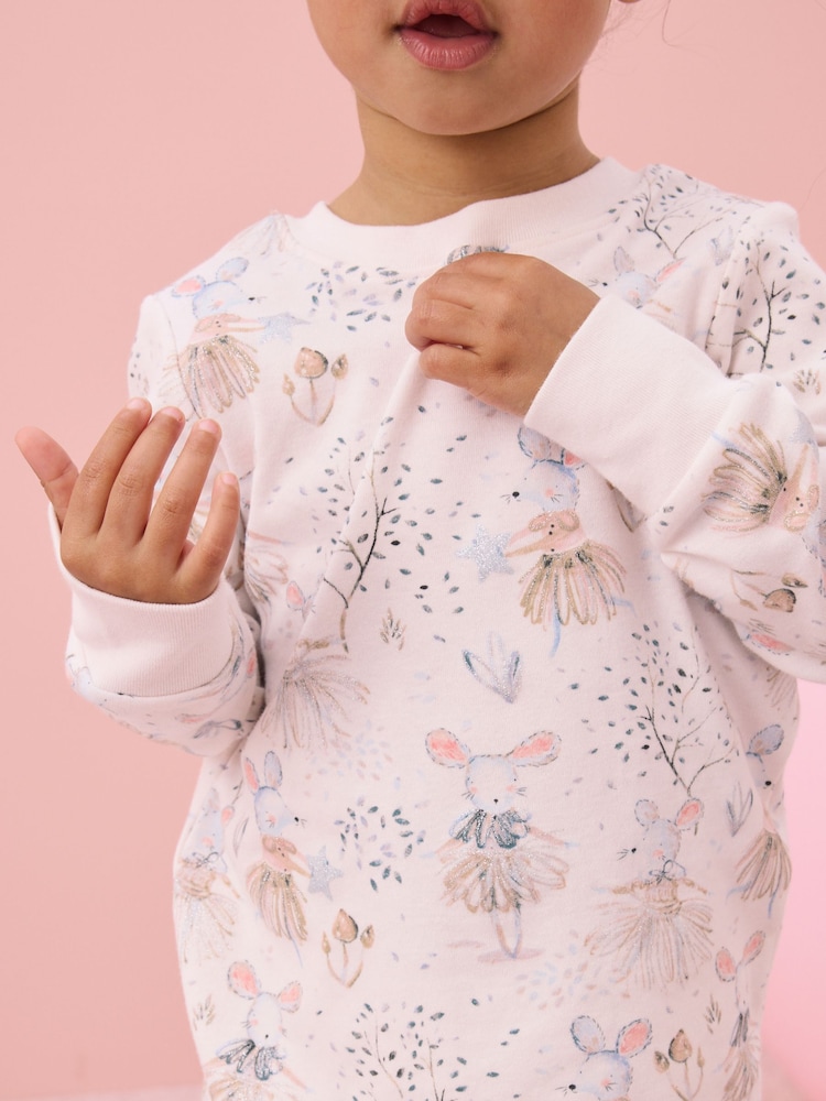 Blue/Pink Mouse Long Sleeve Snuggle Pyjamas 3 Pack (9mths-16yrs) - Image 6 of 17