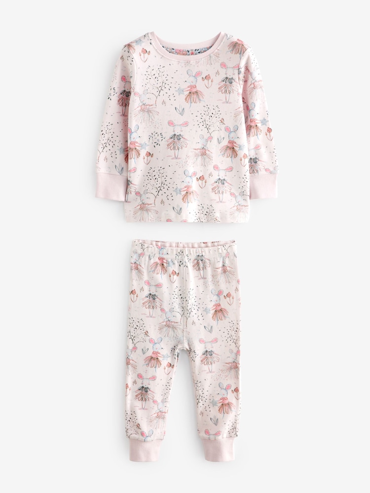 Blue/Pink Mouse Long Sleeve Snuggle Pyjamas 3 Pack (9mths-16yrs) - Image 8 of 17