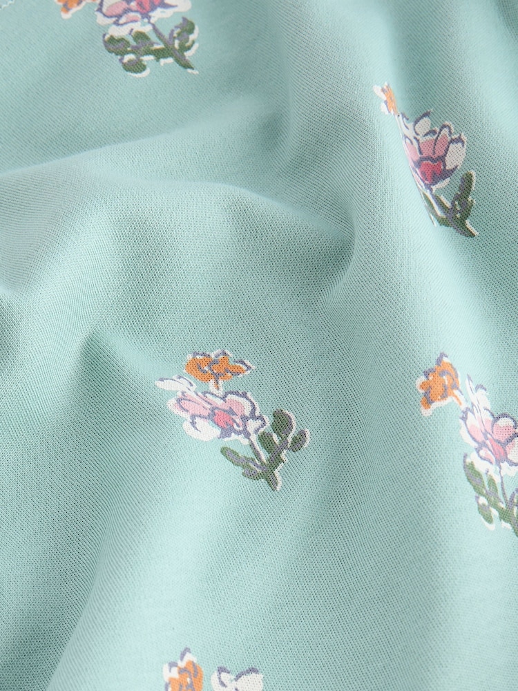 Bleu/ Peach/ Cream Ditsy - Pyjama Floral Snuggle 3 Pack (9mths-16yrs) - Image 10 de 10