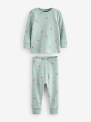 Bleu/ Peach/ Cream Ditsy - Pyjama Floral Snuggle 3 Pack (9mths-16yrs) - Image 8 de 10