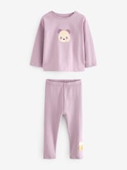 Lila/Gelb/Blau mit Charakteren - Pyjama-Leggings aus 100 % Baumwolle im 3er-Pack (9M.–10J.) - Bild 11 von 15