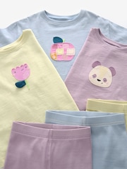 Lila/Gelb/Blau mit Charakteren - Pyjama-Leggings aus 100 % Baumwolle im 3er-Pack (9M.–10J.) - Bild 13 von 15