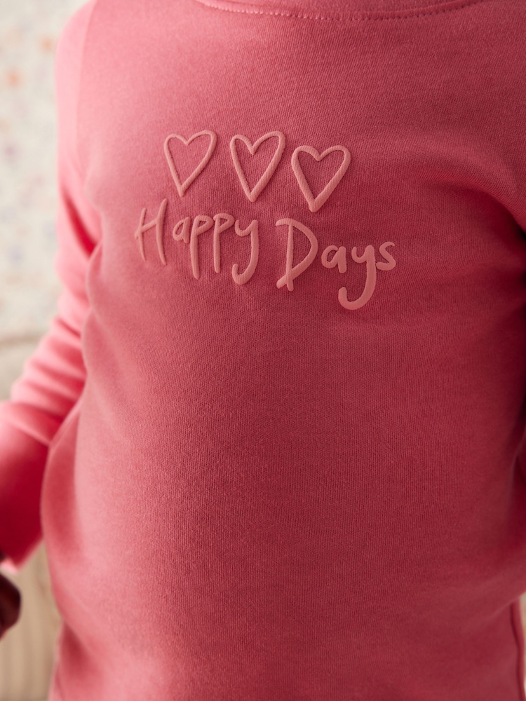 Slogan rose/jaune - Lot de 3 pyjamas confortables imprimés (9mois à12ans) - Image 5 of 9