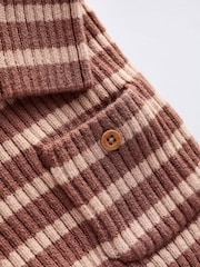 Brown Stripe Baby Knitted Rib Top and Leggings Set (0mths-2yrs) - Image 10 of 12
