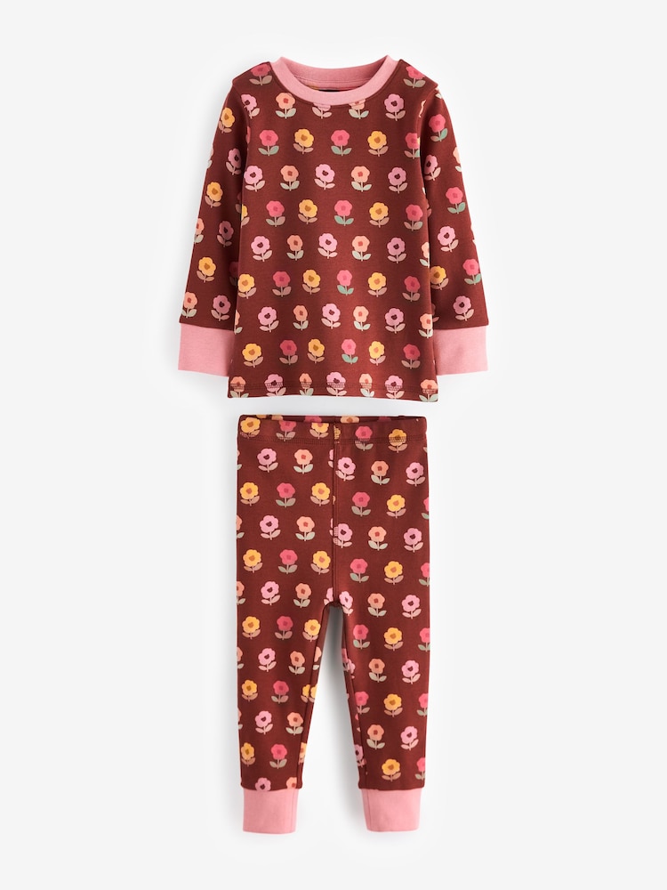 rožnata/ rumenorjava; poltna/ White Retro rožast vzorec - rožast vzorec mehek in prijeten na dotik Pyjamas 3 Pack (9mths-16yrs) - Slika 2 iz 6 rožnata/ rumenorjava; poltna/ White Retro rožast vzorec - rožast vzorec mehek in prijeten na dotik Pyjamas 3 Pack (9mths-16yrs) - Slika 2 iz 6