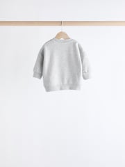 Grey/Blue Baby Sweatshirt and Joggers Set 6 Pack - Image 4 of 15