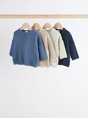 Gestreift, Blau - Baby Langärmelige Shirts im 3er-Pack - Bild 1 von 6