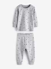Charocal/siva/Cream srce; srčast - rožast vzorec mehek in prijeten na dotik Pyjamas 3 Pack (9mths-12yrs) - Slika 6 iz 12