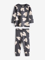 Charocal/siva/Cream srce; srčast - rožast vzorec mehek in prijeten na dotik Pyjamas 3 Pack (9mths-12yrs) - Slika 7 iz 12