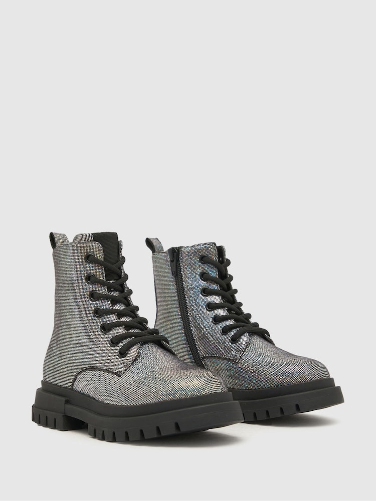Bottes noires à lacets Schuh Caring - Image 2 of 4