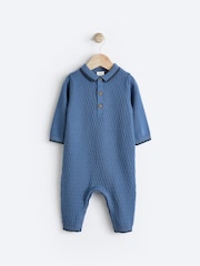 Blue Baby Knitted Romper (0mths-2yrs) - Image 1 of 6