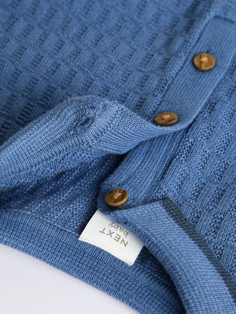 Blue Baby Knitted Romper (0mths-2yrs) - Image 4 of 6