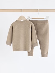 Neutral Knitted Top and Leggings Baby Set (0mths-2yrs) - Image 5 of 14