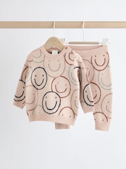 Neutral Print Baby Knitted Top and Leggings Set (0mths-2yrs) - Image 1 of 11