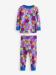 Pink/Blue Character Printed Snuggle Pyjamas 3 Pack (9mths-12yrs) - Image 6 of 9