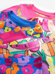 Pink/Blue Character Printed Snuggle Pyjamas 3 Pack (9mths-12yrs) - Image 9 of 9