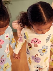 Green/Blue Pumpkin 100% Cotton Printed Snuggle Pyjamas 3 Pack (9mths-10yrs) - Image 3 of 10