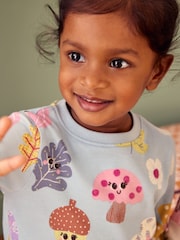 Green/Blue Pumpkin 100% Cotton Printed Snuggle Pyjamas 3 Pack (9mths-10yrs) - Image 4 of 10
