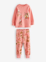 Orange/Vert Pumpkin - 3 Lot 100% Coton Manches longues Se blottir Pyjamas (9mths-12yrs) - Image 6 de 10