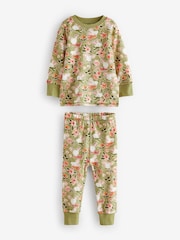 Orange/Vert Pumpkin - 3 Lot 100% Coton Manches longues Se blottir Pyjamas (9mths-12yrs) - Image 7 de 10