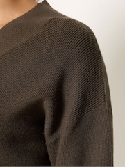 M&Co Brown Drop Shoulder Jumper - Image 4 of 5