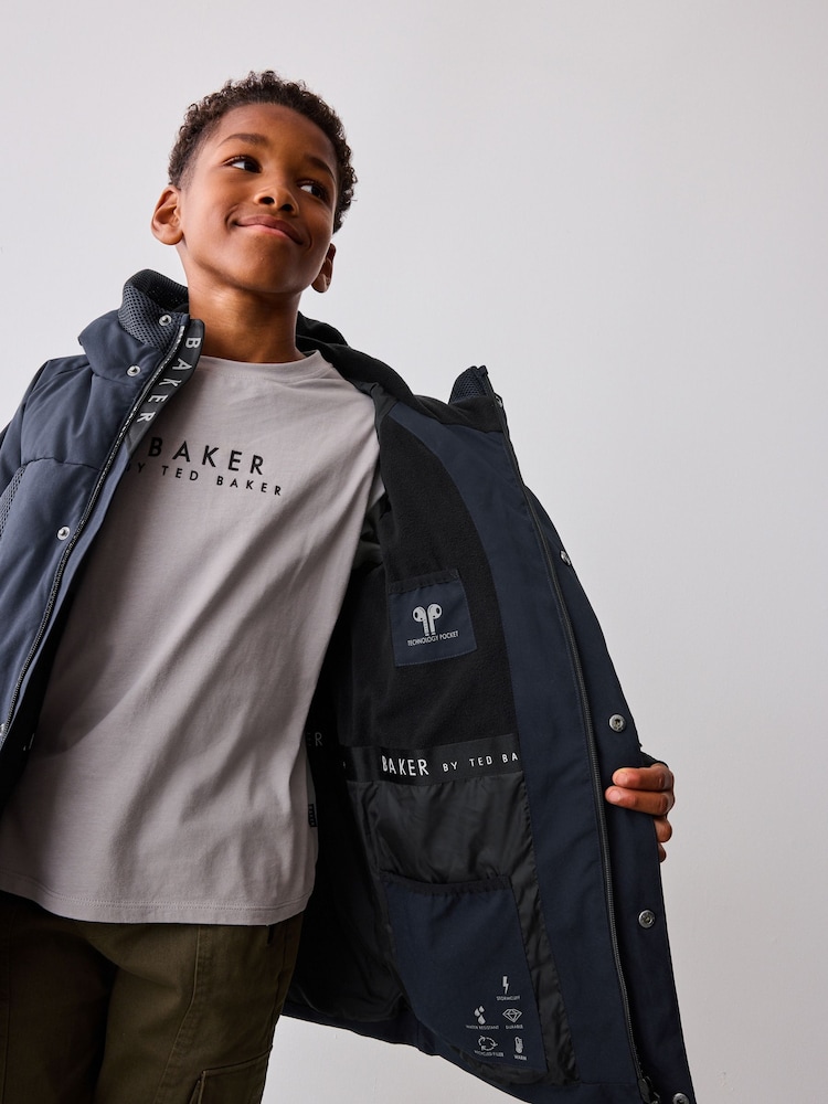 Baker by Ted Baker Shower Resistant Parka Coat - Image 3 of 13