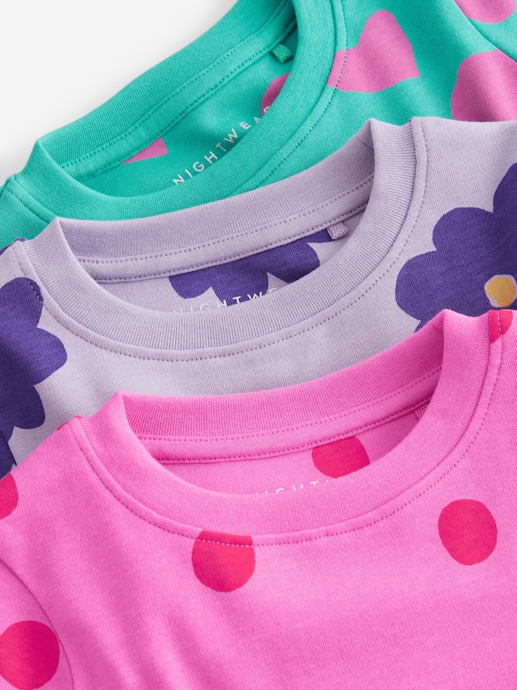 Violet/Rose/Vert - Pyjama Snuggle 3 Pack (9mths-12yrs) - Image 10 of 11