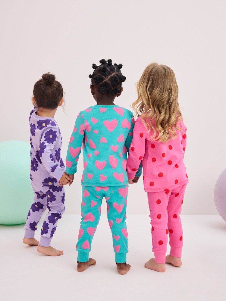 Vijolična/roza/zelena - Pižama Snuggle 3 Pack (9mths-12yrs) - Slika 2 iz 11 Vijolična/roza/zelena - Pižama Snuggle 3 Pack (9mths-12yrs) - Slika 2 iz 11