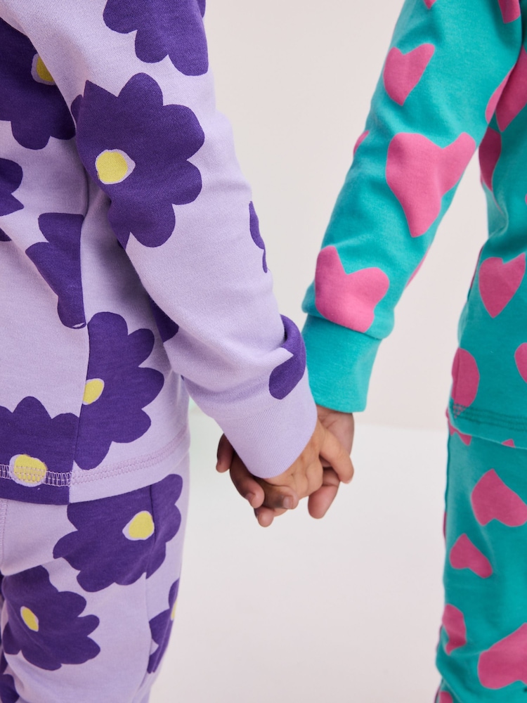 Violet/Rose/Vert - Pyjama Snuggle 3 Pack (9mths-12yrs) - Image 5 of 11