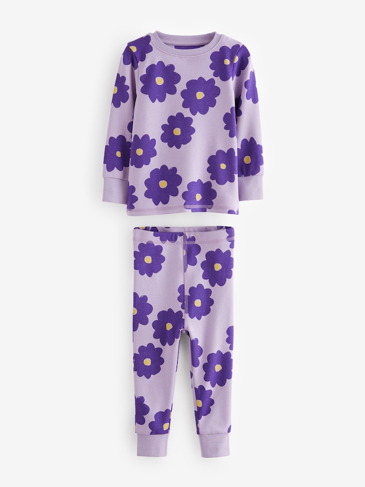 Violet/Rose/Vert - Pyjama Snuggle 3 Pack (9mths-12yrs) - Image 7 of 11