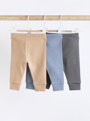 Blau/Neutral/Gestreift - Baby-Leggings im 3er-Pack - Bild 2 von 6