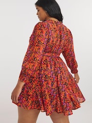Simply Be Printed Georgette Skater Dress - Image 2 of 4
