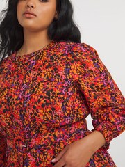 Simply Be Printed Georgette Skater Dress - Image 4 of 4