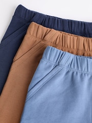 Navy/Brown Baby Joggers 3 Pack - Image 8 of 11