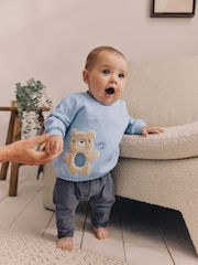 Blue Bear Baby Sweatshirt And Leggings Set 2 Piece - Image 4 of 18