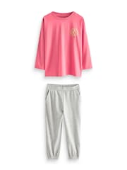 Ecru Cream/Pink Jogger Pyjamas 3 Pack (3-16yrs) - Image 3 of 14