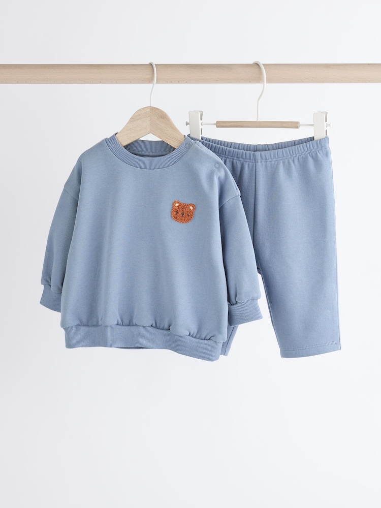 Blue Bear Baby Sweatshirt and Joggers Set - Image 1 of 8