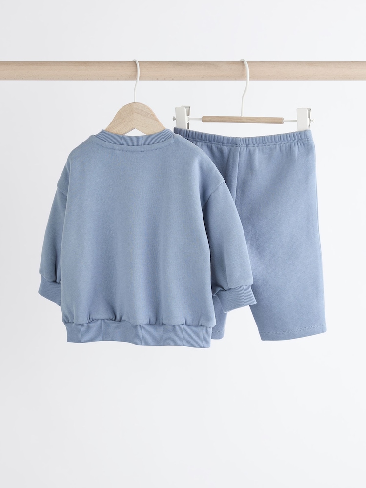 Blau/Bär - Baby Set mit Sweatshirt und Jogginghose - Bild 2 von 8 Blau/Bär - Baby Set mit Sweatshirt und Jogginghose - Bild 2 von 8