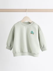 Sage Green Tractor - Conjunto de sudadera y pantalones de chándal para bebé - Imagen 5 de 15
