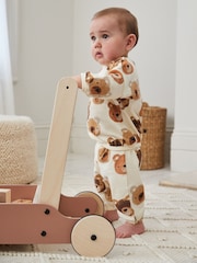 Neutral Bear Baby 100% Cotton Sweatshirt and Joggers Set - Image 1 of 13