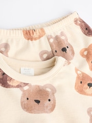 Neutral Bear Baby 100% Cotton Sweatshirt and Joggers Set - Image 10 of 13
