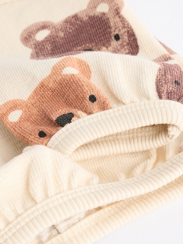 Neutral Bear Baby 100% Cotton Sweatshirt and Joggers Set - Image 13 of 13