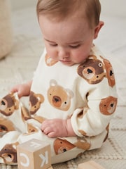 Neutral Bear Baby 100% Cotton Sweatshirt and Joggers Set - Image 2 of 13