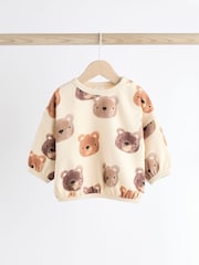 Neutral Bear Baby 100% Cotton Sweatshirt and Joggers Set - Image 5 of 13