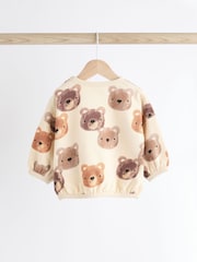 Neutral Bear Baby 100% Cotton Sweatshirt and Joggers Set - Image 6 of 13