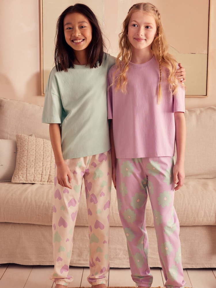 Pastelno vijolična/modra - Pižama Joggers 2 Pack (3-16let) - Slika 2 iz 9 Pastelno vijolična/modra - Pižama Joggers 2 Pack (3-16let) - Slika 2 iz 9