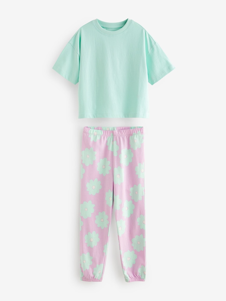 Pastel Purple/Blue Joggers Pyjamas 2 Pack (3-16yrs) - Image 6 of 9