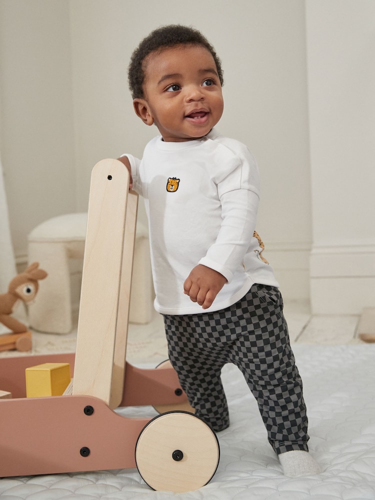 Black/White Baby Top And Leggings Set - Image 1 of 14