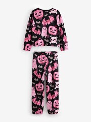 Black/Pink Halloween Glow in The Dark 100% Cotton Pyjamas (3-16yrs) - Image 5 of 7